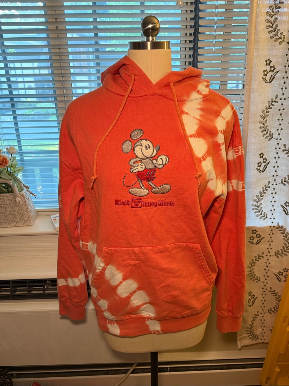 Disney Orange Tie-Dye Mickey Mouse Hoodie